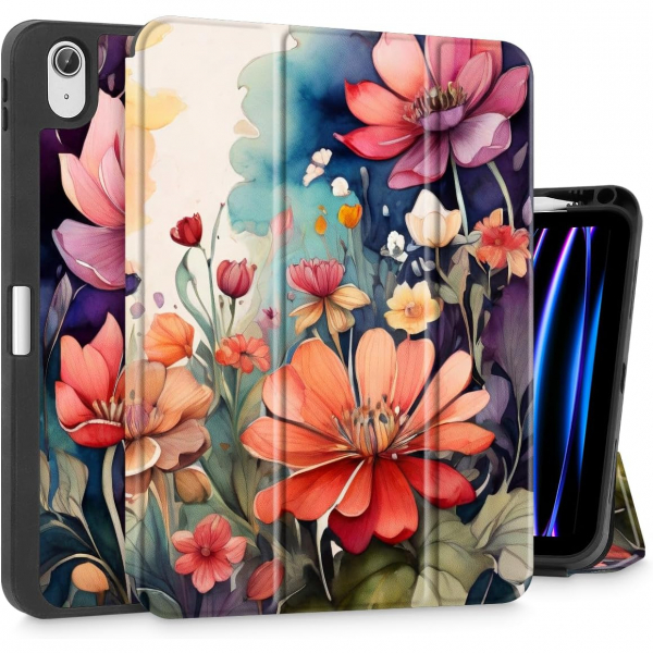 Tuiklol iPad Air 6.Nesil Slim Klf (11 in)-Flowers