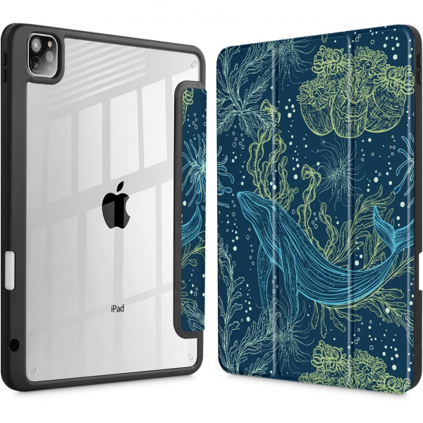 Tuiklol iPad Air/Pro M2 Slim Klf (12.9-13 in)-Whale