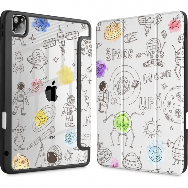 Tuiklol iPad Air/Pro M2 Slim Klf (12.9-13 in)-Astronauts 