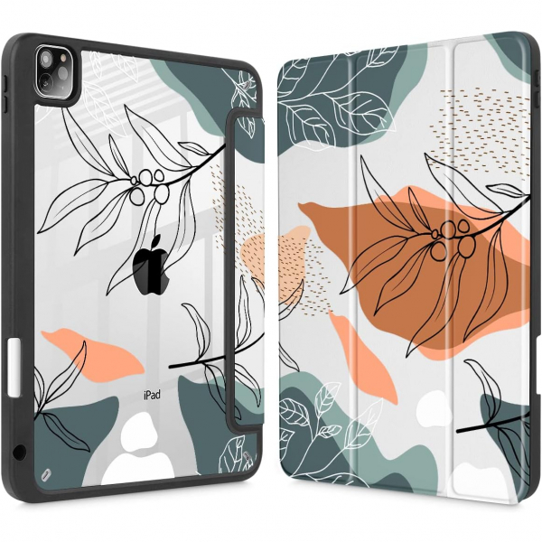 Tuiklol iPad Air/Pro M2 Slim Klf (12.9-13 in)-Abstract Leaves 