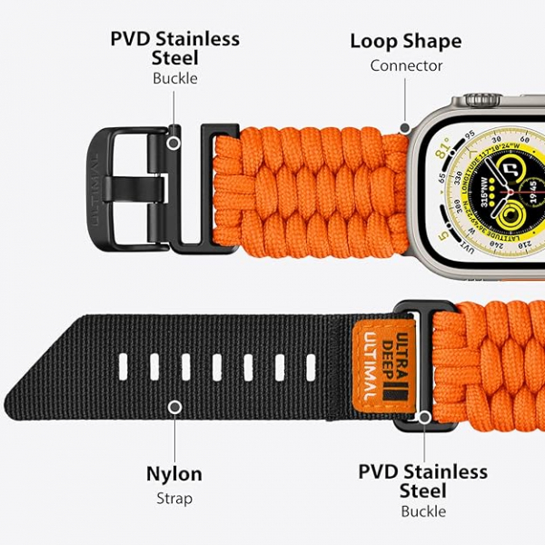 ULTIMAL Apple Watch 10 42mm Kay -Orange