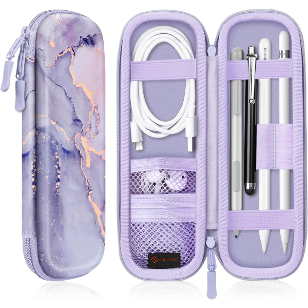 Fintie Apple Pencil Pro Uyumlu anta-Lilac Marble