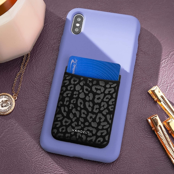 VANDEL Pocket Yapkanl Telefon Czdan -Black Leopard