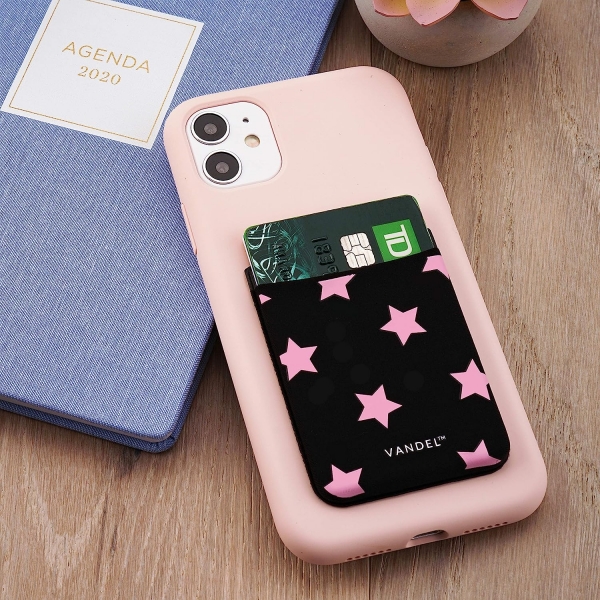 VANDEL Pocket Yapkanl Telefon Czdan -Pink Stars