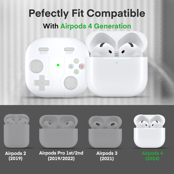 Valkit Apple AirPods 4 Uyumlu Klf-White