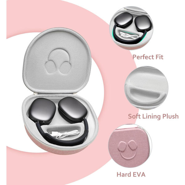 XANAD AirPods Max 2/1 Uyumlu Sert Klf-Pink