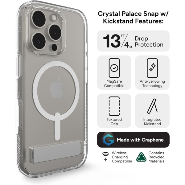 ZAGG Apple iPhone 16 Pro Crystal Standl Klf