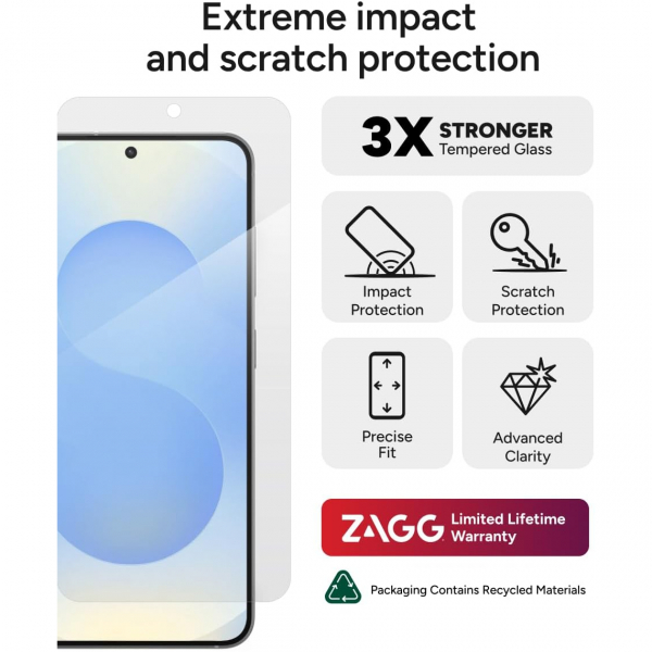 ZAGG Galaxy S25 nvisibleShield Ekran Koruyucu 