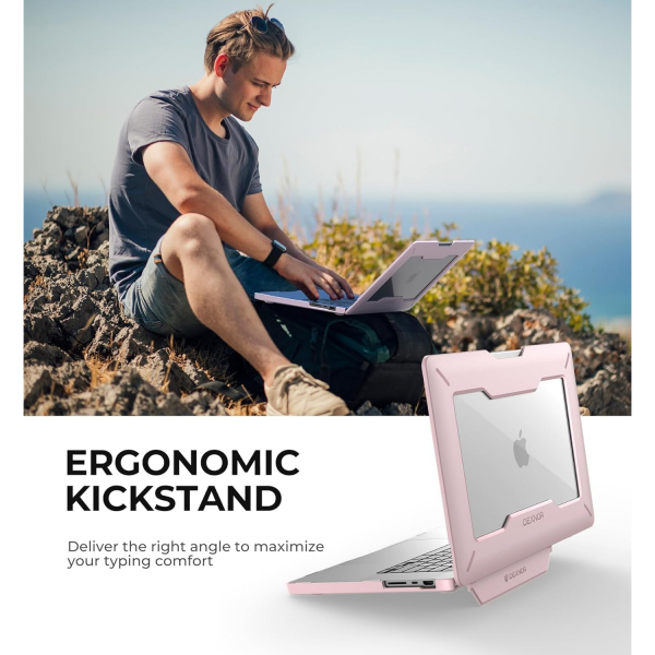 Dexnor MacBook Pro M4 Kickstandl Klf (16 in)-Pink