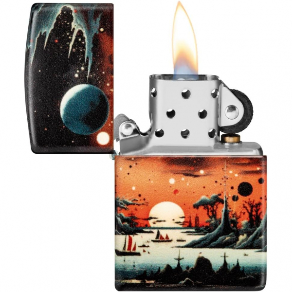 Zippo Galaktik Manzara Siyah akmak 