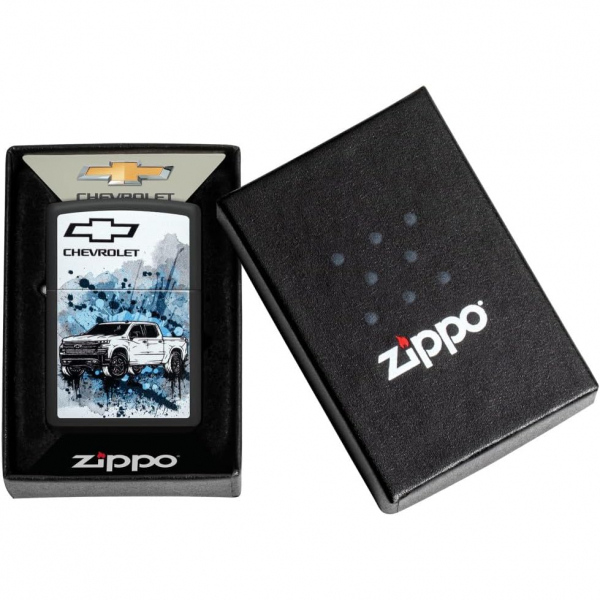 Zippo Chevrolet Mat Siyah akmak