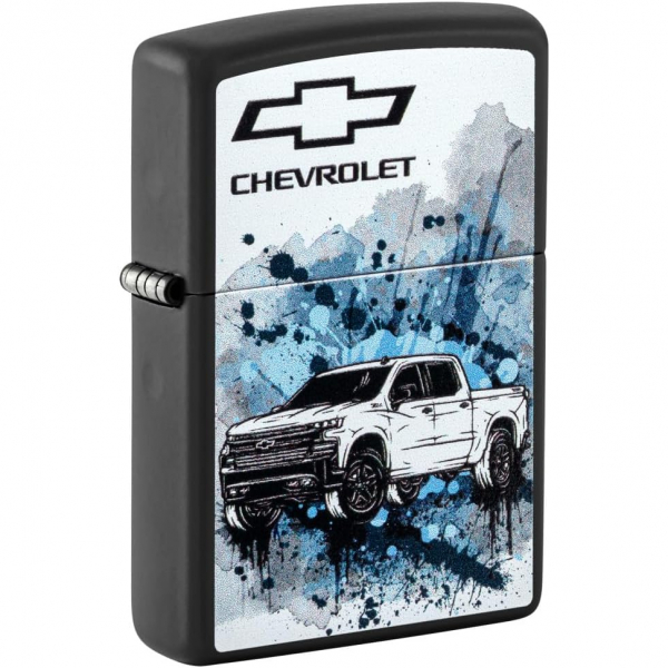 Zippo Chevrolet Mat Siyah akmak