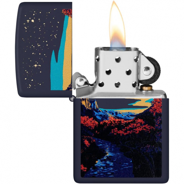 Zippo Starry Night River Lacivert akmak 