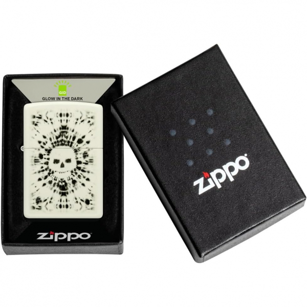 Zippo Parlayan Kafatas Beyaz akmak 