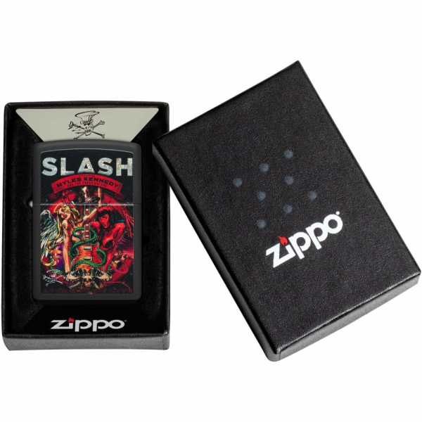 Zippo Slash Siyah Mat akmak 