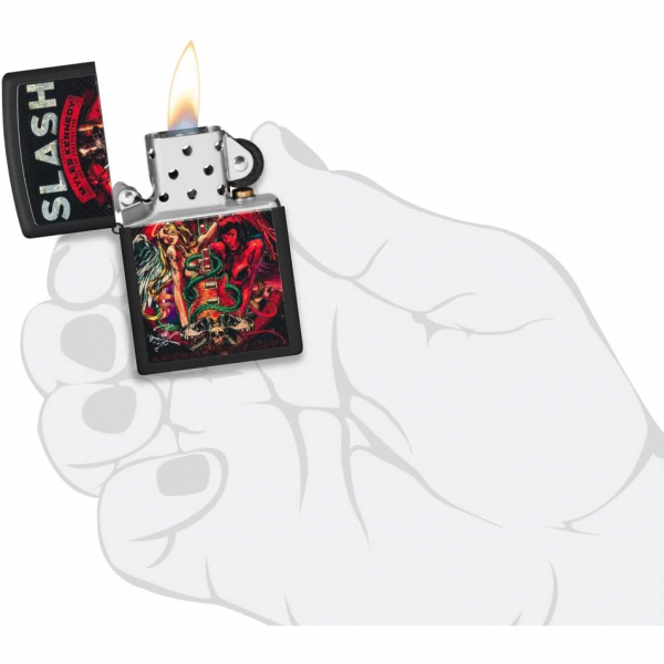 Zippo Slash Siyah Mat akmak 