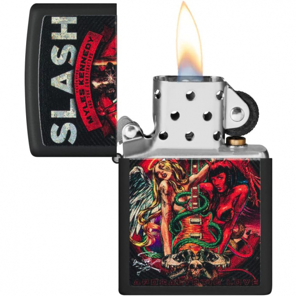 Zippo Slash Siyah Mat akmak 