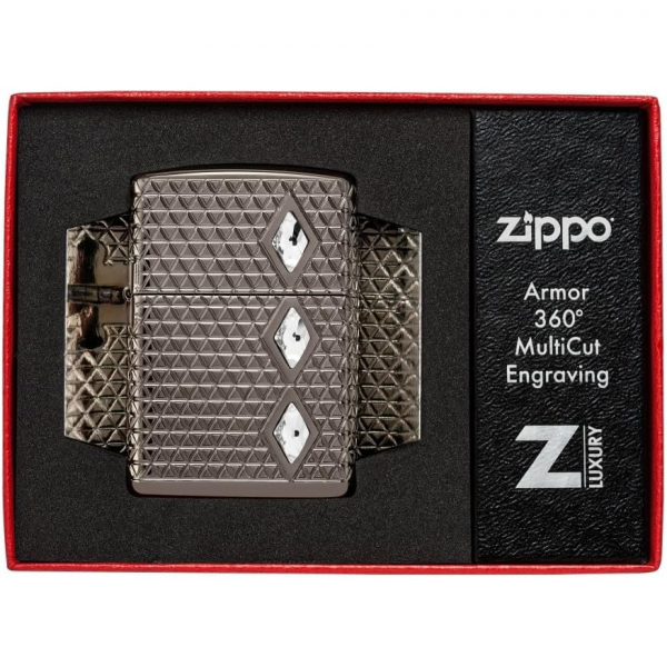 Zippo Elmas Desenli Siyah Buz akmak 