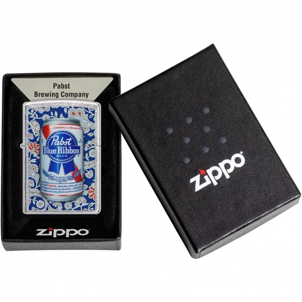 Zippo Pabst Blue Ribbon akmak (Mavi)