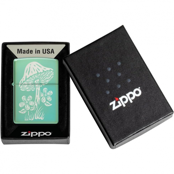 Zippo Parlak Yeil Mantar akmak