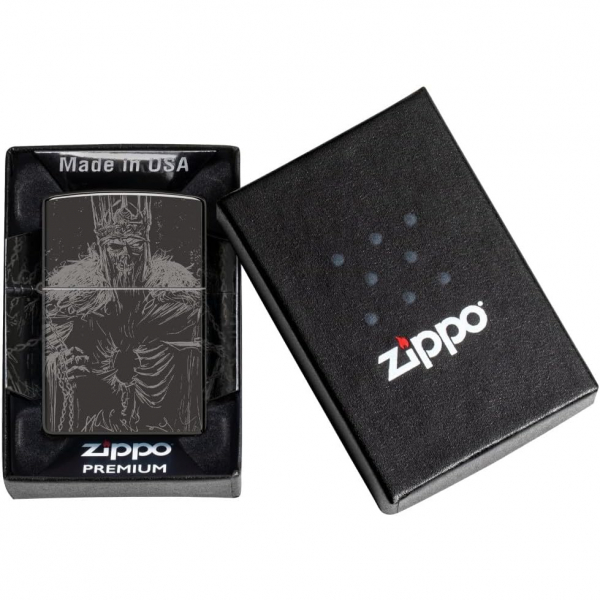 Zippo Skull King Tasarm Parlak akmak