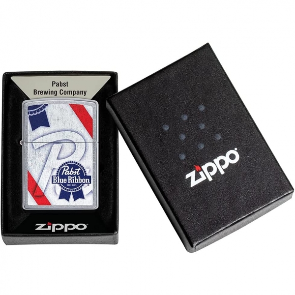 Zippo Pabst Blue Ribbon akmak (Gri)