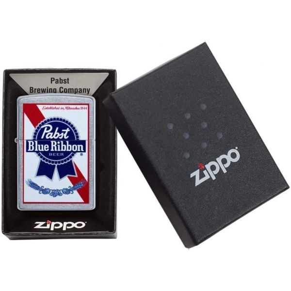 Zippo Pabst Blue Ribbon akmak (Renkli)