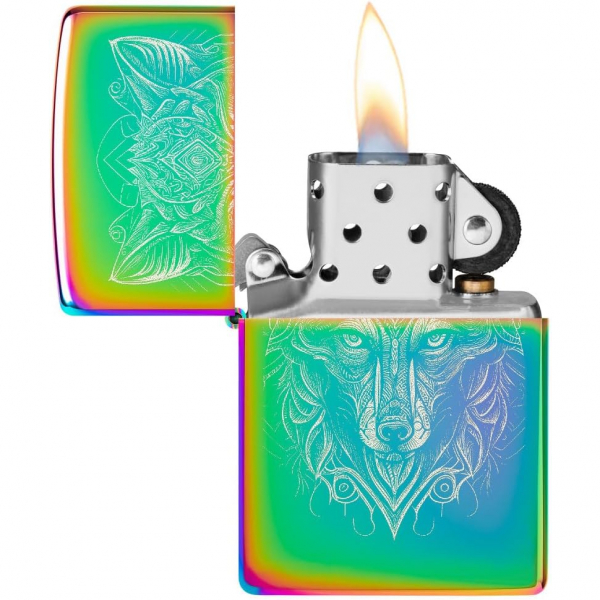 Zippo Mystic Renkli Kurt akmak