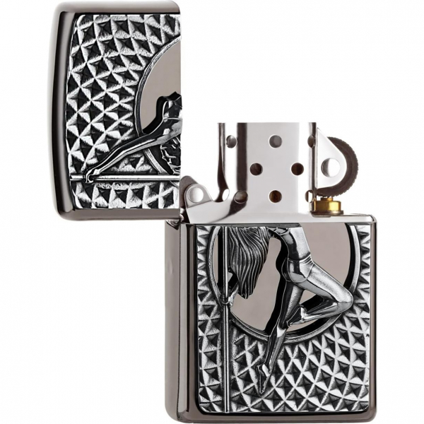 Zippo Black Ice Plaket Dans Kz akmak