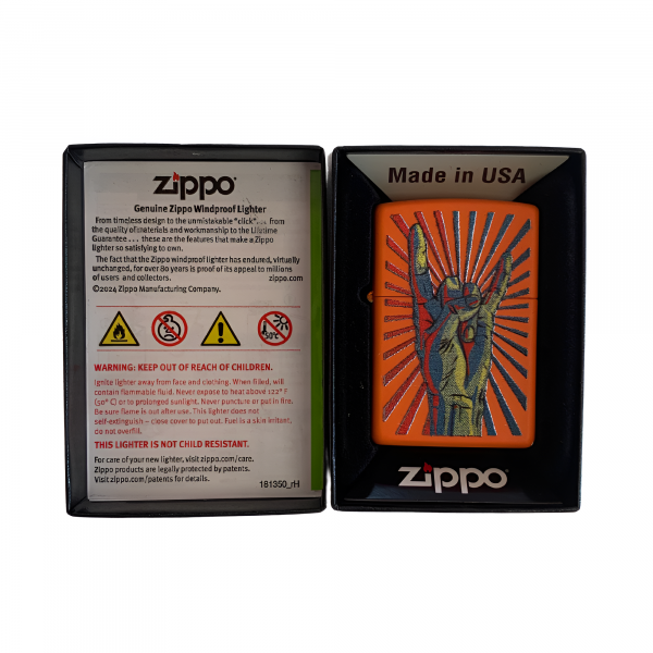 Zippo Rock And Roll Tasarm Turuncu akmak