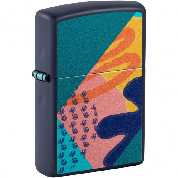 Zippo Retro Desen Mat Lacivert akmak 