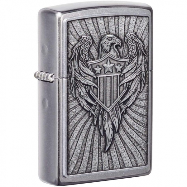 Zippo Krom Kartal Kalkan Amblemi akmak 