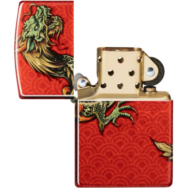 Zippo Uan Dragon Krmz akmak