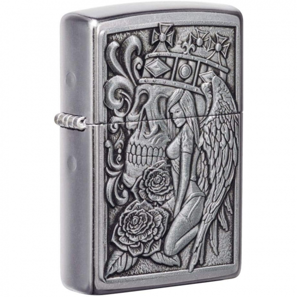 Zippo Kafatas ve Melek Amblemi akmak