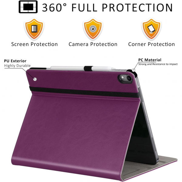 Ztotop Deri iPad Air Klf (13 in)-Purple