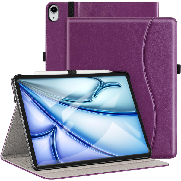 Ztotop Deri iPad Air Klf (13 in)-Purple