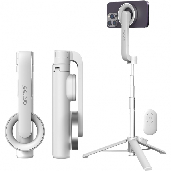 araree Magfie Pod Manyetik Selfie ubuu/Tripod -White