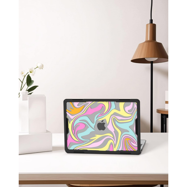 iCasso MacBook Air M1 Sert Klf (13 in)-Colorful Fluid 