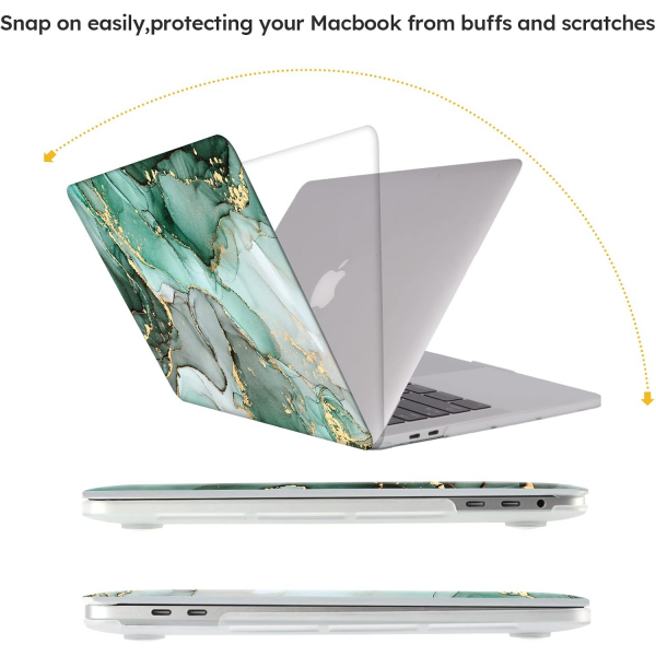 iCasso MacBook Pro Sert Kabuk Klf (13 in)-Turquoise Marble 