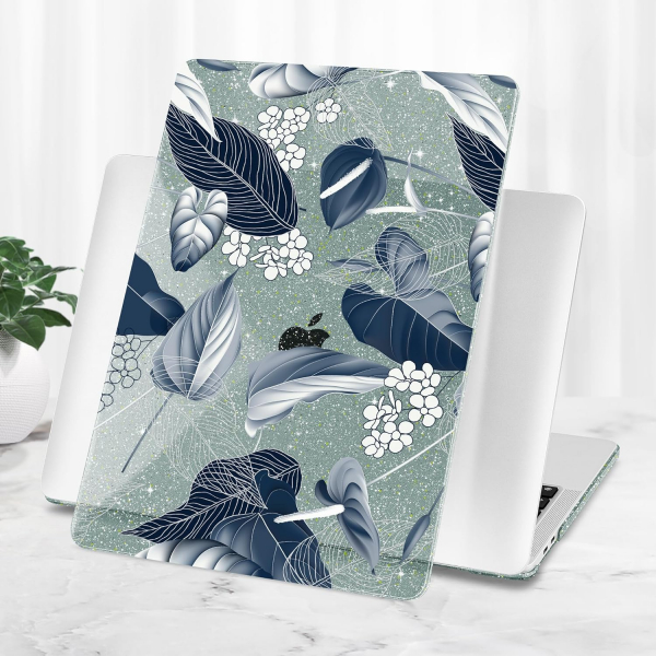 Tuiklol MacBook Pro Sert Kabuk Klf (13 in)-Glitter Flower 