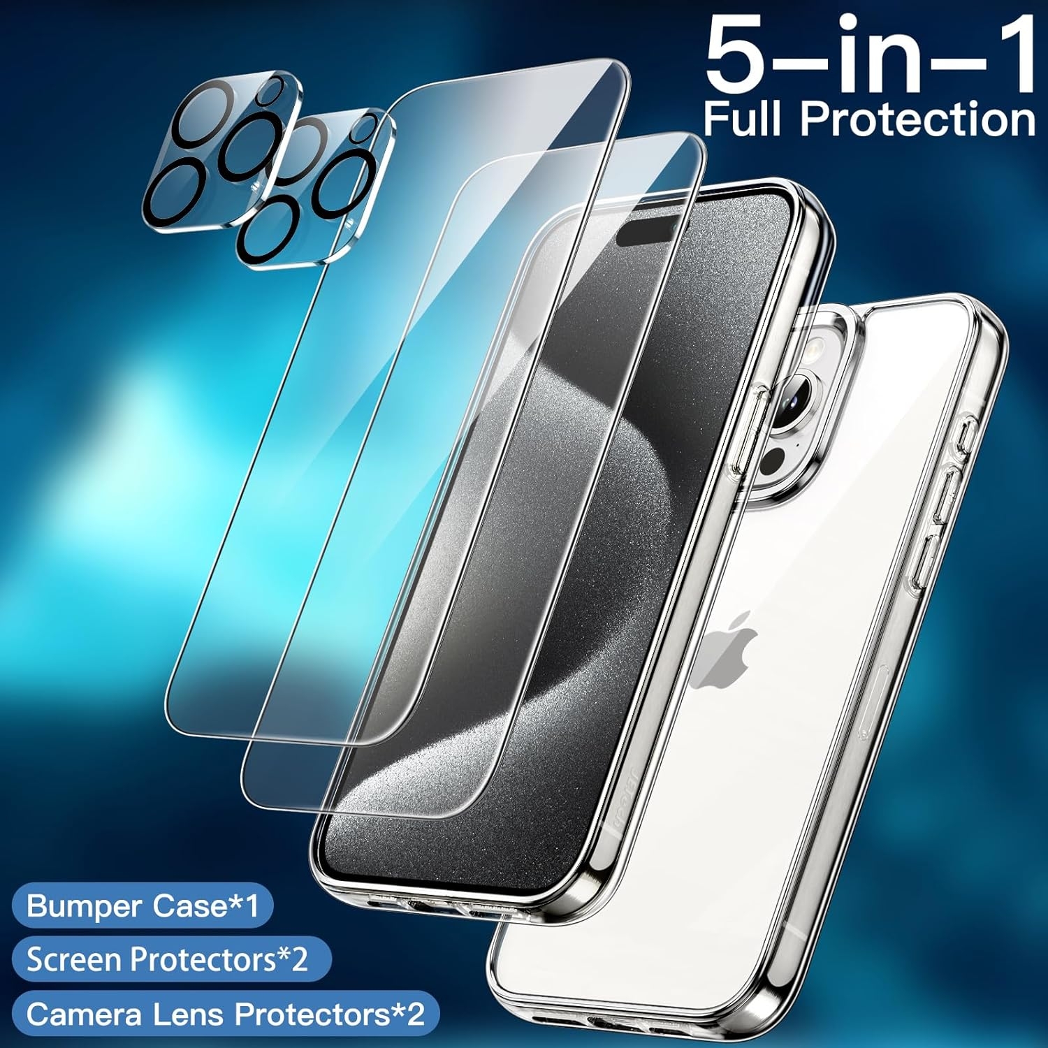 JETech iPhone 15 Pro Max Privacy Ekran Koruyucu (2 Paket) 87879