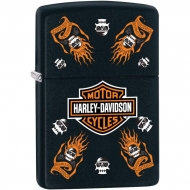 Zippo Harley Davidson akmak (Mat Siyah)