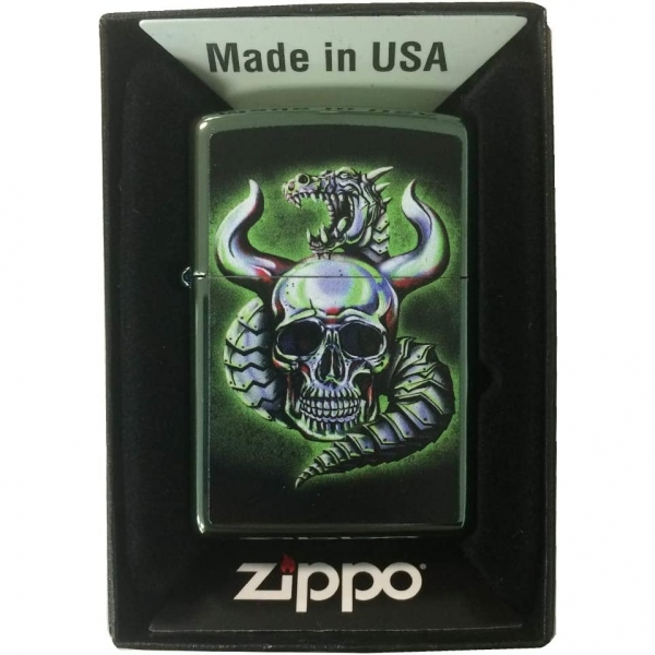 Zippo Bukalemun Ejderha ve Kafatas akmak