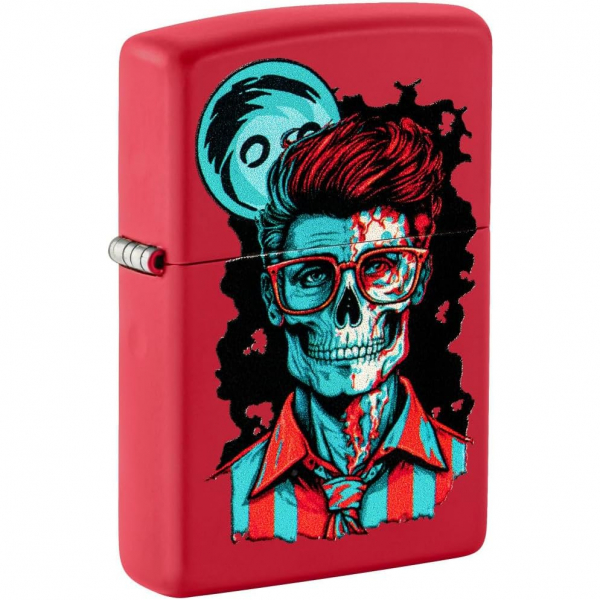 Zippo Dapper Skeleton Tasarm Krmz akmak