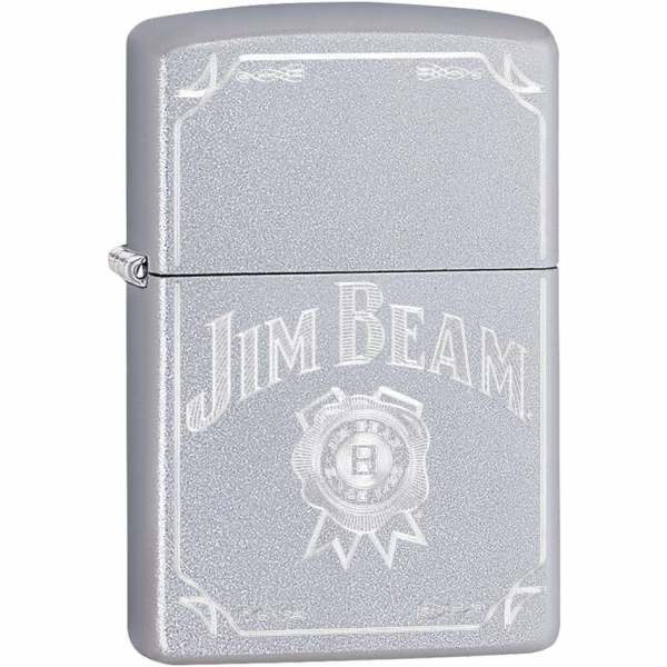 Zippo Jim Beam Saten Krom akmak